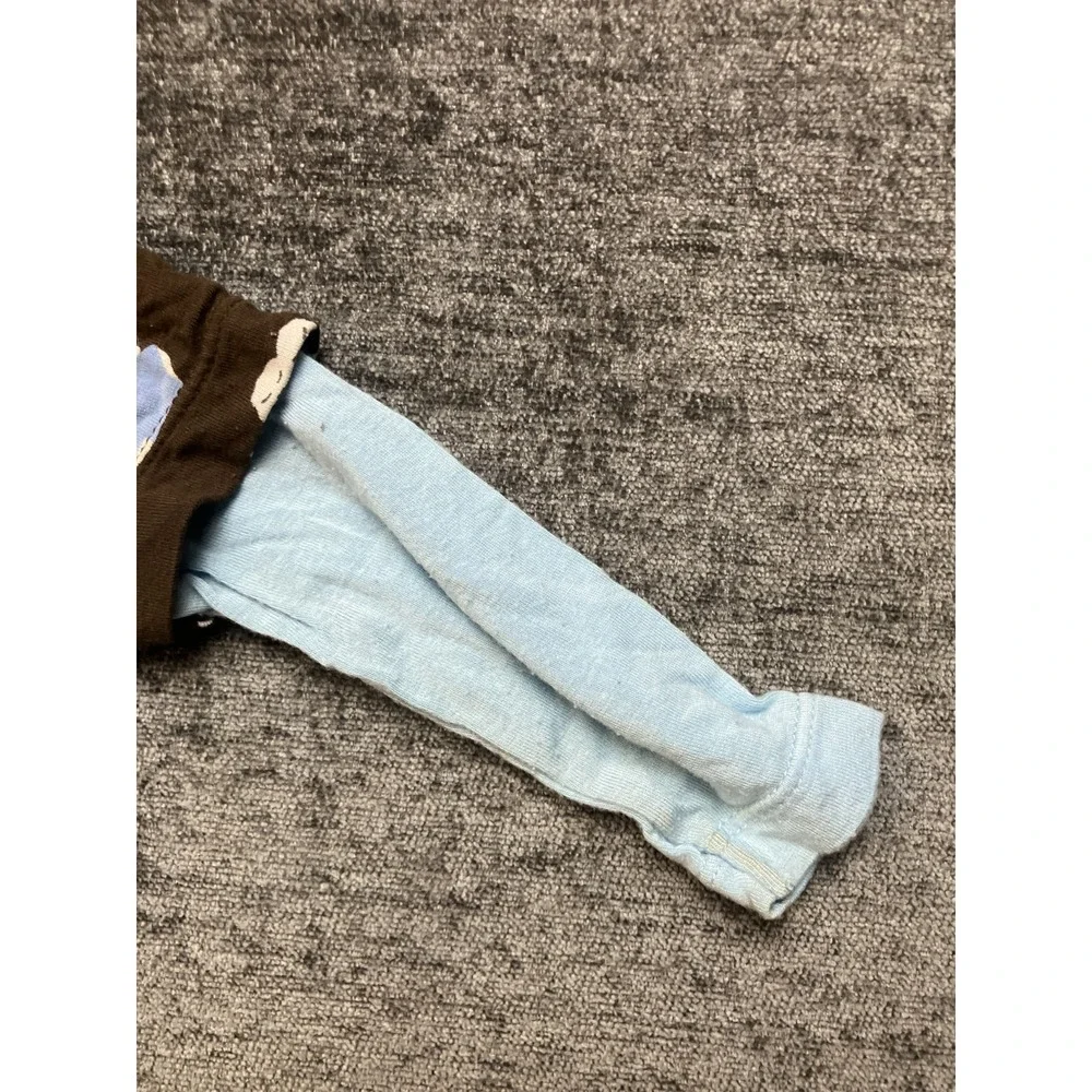 Kickee Pants One-Piece Romper Toddler Baby 6-12M Brown Blue All-Over‎ Seal Print